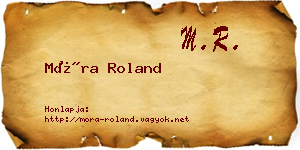 Móra Roland névjegykártya