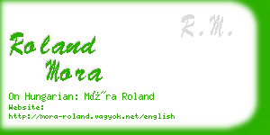 roland mora business card