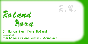 roland mora business card